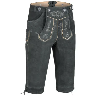 Produktbild von PAULGOS Herren Trachten Lederhose - Kniebund - Echtes Leder - Größe 44 - 60