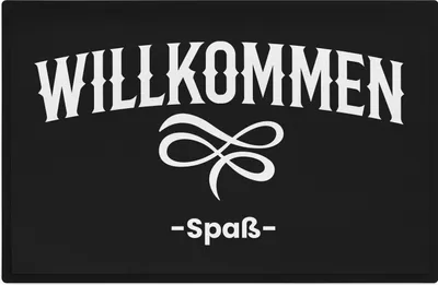 Produktbild von Trendation - Willkommen - Spaß Fußmatte Mit Spruch Geschenk Lustig Innen und Außenbereich 60x40 cm