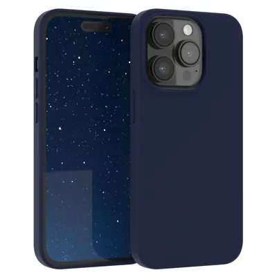 Produktbild von EAZY CASE Silikonhülle für Apple iPhone 14 Pro Silikon Backcover Schutz in Blau