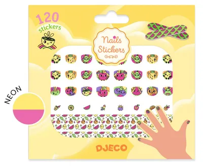Image de Autocollants pour ongles, motifs variés, Djeco
