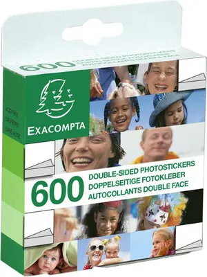 Produktbild von EXACOMPTA Foto-Klebepads weiß beidseitig klebend 600 Stück