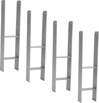 Immagine prodotto di EINFEBEN 4x ancoraggio ad H per pali da giardino accessori per giochi 600MM zincato a caldo ancoraggio per pali