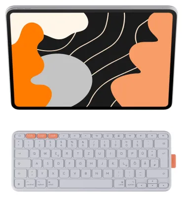 Obrázek produktu pro Logitech Flip Folio, QWERTZ, Německý, 1,9 cm, 1 mm, Apple, iPad Pro 13-inch (M4), iPad Air 13-inch (M2 & M3)