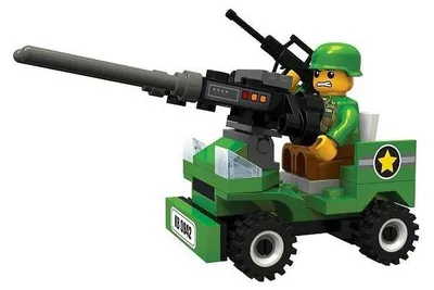 Immagine prodotto di Blocki Myarmy Mini: mattoncini da collezione con veicoli da ricognizione e militari