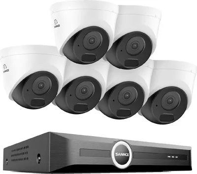 Obrázek produktu pro Domácí bezpečnostní kamerový systém, rozlišení 3 MP, možnost nočního vidění, 8CH NVR 6 kamer, žádný