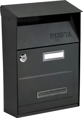 Produktbild von Schwarze Briefkasten 320x220x100mm