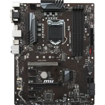 Produktbild von MSI Z370-A PRO, Intel, LGA 1151 (Socket H4), Intel® Celeron®, Intel® Pentium®, LGA 1151 (Socket H4), DDR4-SDRAM, 64 GB