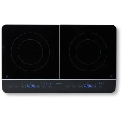 Image de Plaque Induction Posable MEDION MD 15324, 2 Feux, 3500W, 60.3 x 35.5 cm, Noire