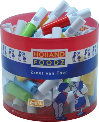 Produktbild von Holland Foodz Candy Pfeifen mit Pfiff Fruchtgeschmack und Kappe 270g