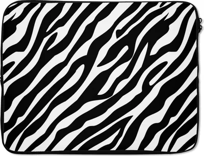 Produktbild von MuchoWow® Laptop Hülle 17 Zoll Laptoptasche Tiere - Zebra - Gestaltung - Zipper - Schutzabdeckung