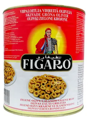 Imagen del producto de Aceitunas verdes picadas, variedad Figaro, 1,56 kg
