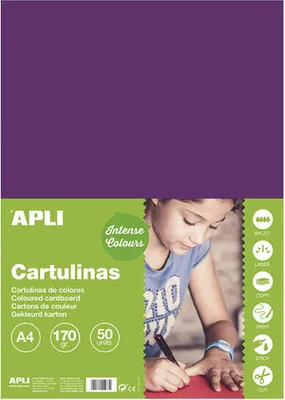 Obrázok produktu pre Farebný papier A4 170 g - fialový 50 ks