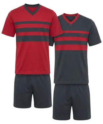 Produktbild von LE JOGGER Pyjama 4 -teilig rot, grau Größe 56/58, KI-generiertes Bild
