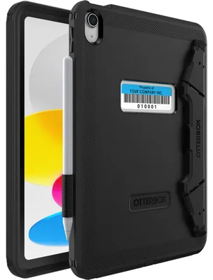 Image de OtterBox Defender Kickstand Housse pour iPad 10th gen, housse ultra-résistante avec protection d'écran intégrée, testée 2x selon les normes militaires, noir