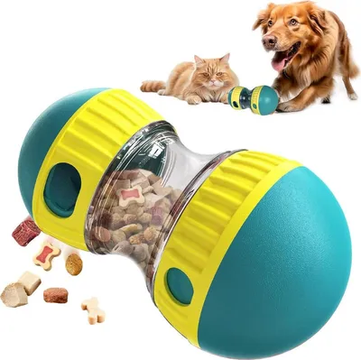 Produktbild von Happy Home Intelligenzspielzeug für Hunde, Futterball Verstellbarer Futterausgabe Interaktiver Snackball langsamer Fresser Puzzle Spielzeug Seegrün