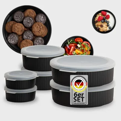 Produktbild von Vorratsdosen rund 6er Set (Groß, mittel, klein),