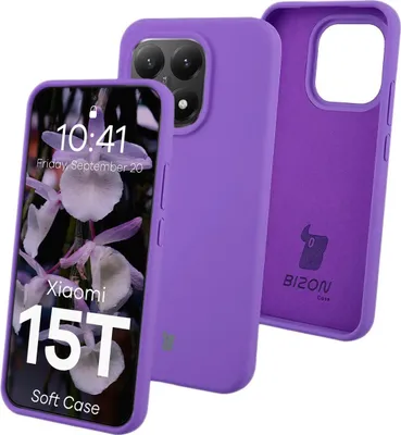 Produktbild von Silikon Handyhülle für Xiaomi 15T, Bizon Soft Case, Violett