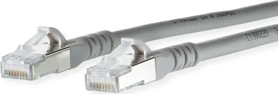 Produktbild von METZ CONNECT Patchkabel Cat.6A AWG 26, LSOH, grau, 0,2 m