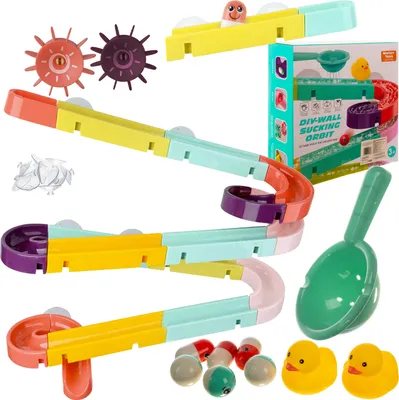Produktbild von Badespielzeug - Wasserfall-Rutschspiele - Wasserrutsche für Kinderbecken - Murmelbahn für die Badewanne - Badespielzeug - Badespielzeug - Wassermurmelbahn - Wasserspielzeug für Kinder