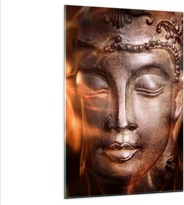Produktbild von Bilder auf glas - Einteilig - Buddha Statue Geheimnis - 80x120cm - Glasbilder - Wandbilder - Bilder - zum Aufhängen bereit - Wanddekoration aus Glas - Glas Bilder - Wandbild auf Glas - GPA80x120-2620