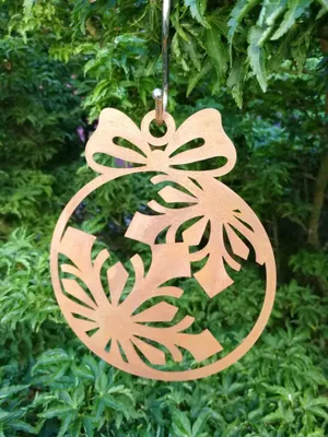 Produktbild von Edelrost Christbaumkugel 2 Flocken