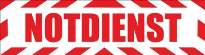 Produktbild von INDIGOS UG - Magnetschild "Notdienst" mit Rahmen 45 x 12 cm - Magnetfolie für Auto / LKW / Truck / Baustelle / Firma
