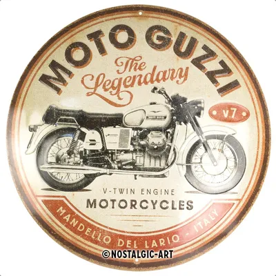 Obrázok produktu pre Nostalgic-Art - Plechová tabuľka 35 cm - Moto Guzzi