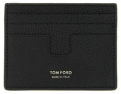 Image de Tom Ford porte-cartes en cuir de veau noir Y0233LCL158GNAA