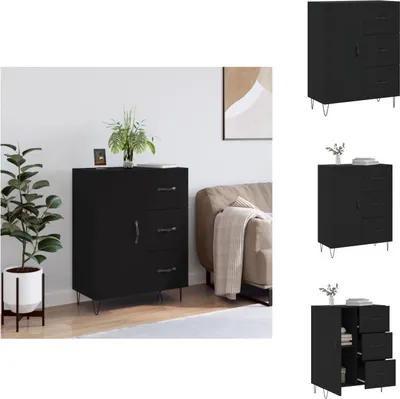Immagine prodotto di vidaXL Credenza nera 69,5x34x90 cm in legno - Credenze