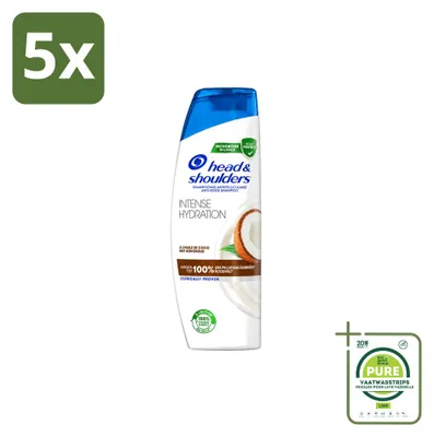 Produktbild von 5 x Head & Shoulders Anti-Schuppen Shampoo Intense Hydration mit Kokosöl 285 ml - Großpackung - 5 Stücke