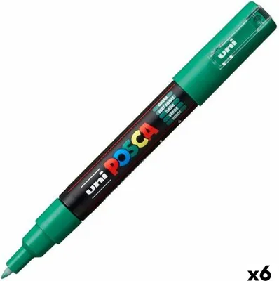 Obrázok produktu pre Dekoračný fix, hrúbka hrotu 0,7–1,0 mm, značky UNI, model "Posca PC-1M", zelený