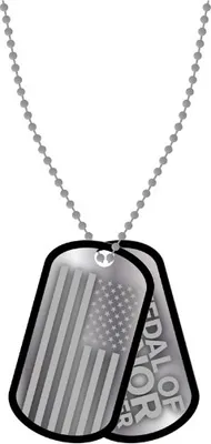 Produktbild von Bioworld Merchandising Medal Of Honor Warfighter Erkennungsmarken mit Kette Stamped Pair JE0HOXMOH