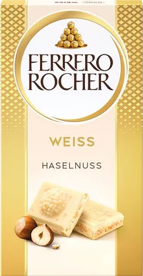 Zdjęcie produktu dla Baton z białej czekolady Ferrero Rocher z orzechami laskowymi i śmietanką 90g