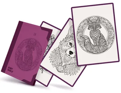 Image de Kit de rechargement KIDYDRAW PAD, modèles de dessin - Fuchsia | par Kidywolf