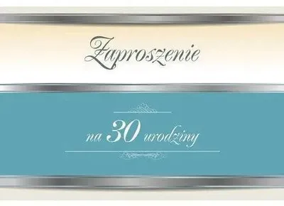 Zdjęcie produktu dla Zaproszenie Urodziny 30 ZT31 (10szt.)