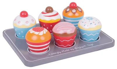 Image de Bigjigs Set de muffins en bois
