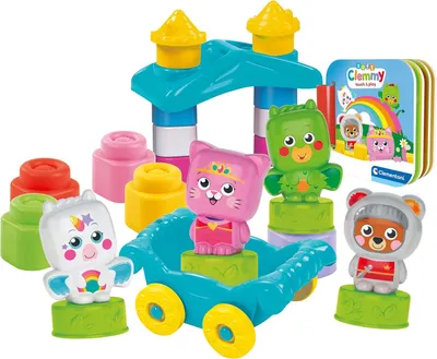 Productafbeelding van Soft Clemmy - Happy Farm - Kleurrijke Blokken Voor Kinderen - Blokken En Personages - Constructiespeelgoed Voor Peuters - Educatief Speelgoed 6