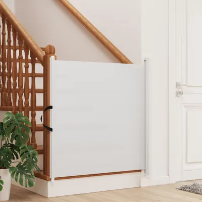 Produktbild von (Design 2026） Haustier-Barriere Ausziehbar Weiß 117,5x125cm - HOMMIE 648392 - Schutzgitter-Zubehör