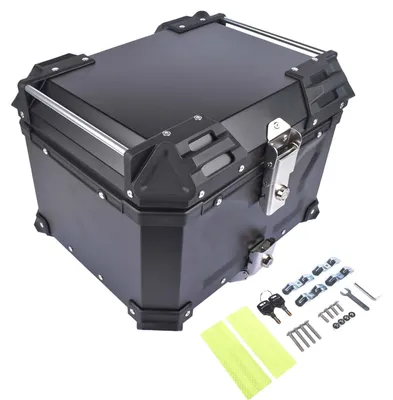 Image de Solidchoice - Coffre de toit universel pour moto, 45 litres, en aluminium