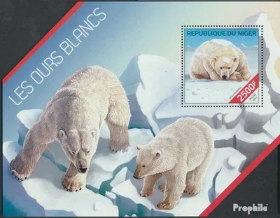 Produktbild von Briefmarken Niger 2014 Mi Block 309 (kompl. Ausg.) postfrisch Eisbären