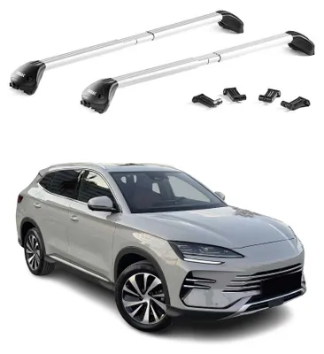 Image de Barres de toit transversales pour BYD Seal U SUV 2024-2026 Aluminium Gris ABE, Image générée par une IA