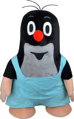 Obrázek produktu pro Plyšová hračka Krteček s kalhotami 105 cm černá / modrá, 40910