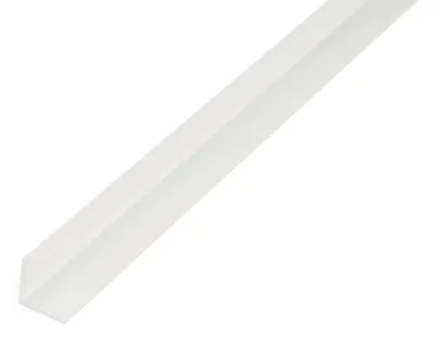 Image de Alberts 479213 Cornière, plastique, blanc, 1000 x 15 x 15 mm