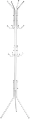 Produktbild von Freistehender Kleiderständer - Kleiderbügelstange - Zur Raumorganisation - Stabile Dreiecksbasis - 174 cm hoch - Weiß