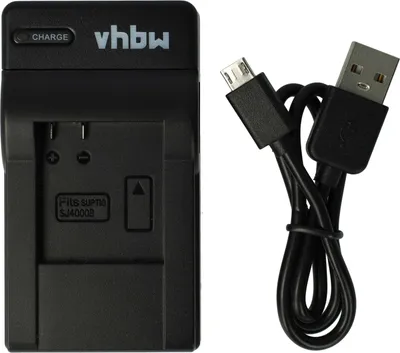 Produktbild von vhbw Micro-USB Ladegerät kompatibel mit Rollei Actioncam 425, 625, 610, 540, 525, 510, 426 Kamera - Ladeschale + Micro-USB Kabel Ladeanzeige