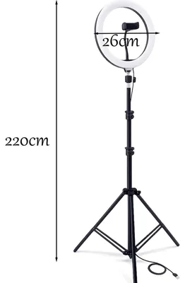 Zdjęcie produktu dla Lampa pierścieniowa led ring statyw 220cm uchwyt na telefon 60W lampa selfie do makijażu nagrań zdjęć