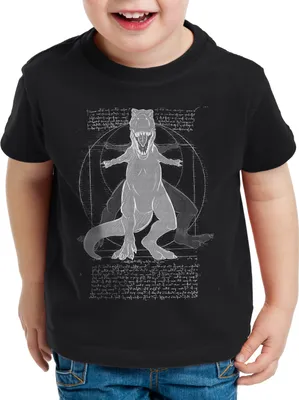 Produktbild von style3 Vitruvianischer T-Rex Kinder T-Shirt tyrannosaurus dinosaurier