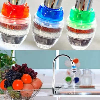 Obrázek produktu pro 6PCS Mini faucet Vodní filtr s aktivním uhlím kulatý vodní filtr z kohoutku - Mini Home Coconut filtr s aktivním uhlím - Kuchyňské nářadí