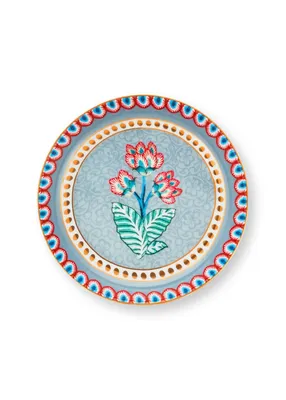 Produktbild von PIP STUDIO Flower Festival Teebeutelablage Light Blue 9 cm