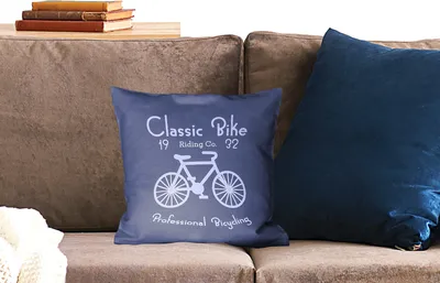 Produktbild von MuchoWow® Zierkissen Sofakissen Wohnzimmer Dekokissen 40x40 cm Jahrgang - Fahrrad - Text - Foto Kissen - Schlafzimmer Dekoration